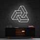 Unmögliches geometrisches Objekt LED-Neonschild für Wohnzimmer Büro