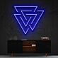 Verschachtelte Dreiecke LED-Neonschild Wohnzimmer Büro
