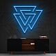 Verschachtelte Dreiecke LED-Neonschild Wohnzimmer Büro