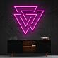 Verschachtelte Dreiecke LED-Neonschild Wohnzimmer Büro