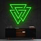 Verschachtelte Dreiecke LED-Neonschild Wohnzimmer Büro