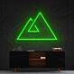 Bergsymbol LED-Neonschild Wohnzimmer Büro