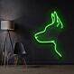 Hundekopf Silhouette LED-Neonschild Wohnzimmer Büro