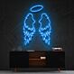 Engelsflügel mit Heiligenschein LED-Neonschild Wohnzimmer Schlafzimmer