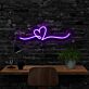 Herz Symbol mit Linie LED-Neonschild Wohnzimmer Schlafzimmer