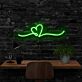 Herz Symbol mit Linie LED-Neonschild Wohnzimmer Schlafzimmer