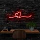 Herz Symbol mit Linie LED-Neonschild Wohnzimmer Schlafzimmer
