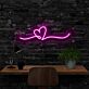 Herz Symbol mit Linie LED-Neonschild Wohnzimmer Schlafzimmer