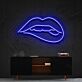 Lippen mit leichtem Biss LED-Neonschild Wohnzimmer Bar