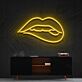 Lippen mit leichtem Biss LED-Neonschild Wohnzimmer Bar