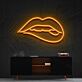 Lippen mit leichtem Biss LED-Neonschild Wohnzimmer Bar