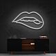 Lippen mit leichtem Biss LED-Neonschild Wohnzimmer Bar