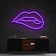 Lippen mit leichtem Biss LED-Neonschild Wohnzimmer Bar