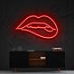 Lippen mit leichtem Biss LED-Neonschild Wohnzimmer Bar