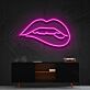 Lippen mit leichtem Biss LED-Neonschild Wohnzimmer Bar