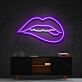 Lippen mit leichtem Biss LED-Neonschild für Wohnzimmer oder Bar