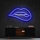 Lippen mit leichtem Biss LED-Neonschild für Wohnzimmer oder Bar