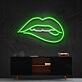 Lippen mit leichtem Biss LED-Neonschild für Wohnzimmer oder Bar