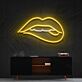 Lippen mit leichtem Biss LED-Neonschild für Wohnzimmer oder Bar