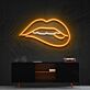Lippen mit leichtem Biss LED-Neonschild für Wohnzimmer oder Bar