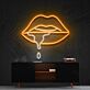Lippen mit Tropfen LED-Neonschild Wohnzimmer Bar