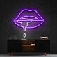 Lippen mit Tropfen LED-Neonschild Wohnzimmer Bar