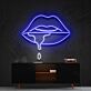 Lippen mit Tropfen LED-Neonschild Wohnzimmer Bar