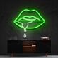 Lippen mit Tropfen LED-Neonschild Wohnzimmer Bar