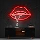 Lippen mit Tropfen LED-Neonschild Wohnzimmer Bar