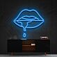 Lippen mit Tropfen LED-Neonschild Wohnzimmer Bar