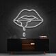 Lippen mit Tropfen LED-Neonschild Wohnzimmer Bar