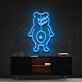 Bär mit geteiltem Gesicht LED-Neonschild Gaming Zimmer