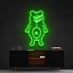 Bär mit geteiltem Gesicht LED-Neonschild Gaming Zimmer