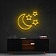 Halbmond und Sterne LED-Neonschild Wohnzimmer Schlafzimmer