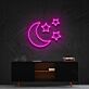 Halbmond und Sterne LED-Neonschild Wohnzimmer Schlafzimmer