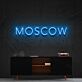 MOSCOW LED-Neonschild Wohnzimmer Büro