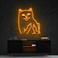 Katze mit erhobenen Mittelfingern LED-Neonschild Wohnzimmer Bar