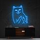 Katze mit erhobenen Mittelfingern LED-Neonschild Wohnzimmer Bar