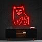 Katze mit erhobenen Mittelfingern LED-Neonschild Wohnzimmer Bar
