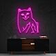 Katze mit erhobenen Mittelfingern LED-Neonschild Wohnzimmer Bar