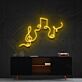Musiknoten und Notenschlüssel LED-Neonschild Wohnzimmer Musikstudio