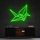 Origami Kranich LED-Neonschild Wohnzimmer Büro