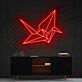 Origami Kranich LED-Neonschild Wohnzimmer Büro
