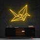 Origami Kranich LED-Neonschild Wohnzimmer Büro