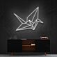 Origami Kranich LED-Neonschild Wohnzimmer Büro