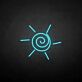 Sonne mit Spiralzentrum LED-Neonschild Wohnzimmer Kinderzimmer