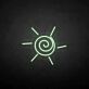 Sonne mit Spiralzentrum LED-Neonschild Wohnzimmer Kinderzimmer