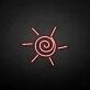 Sonne mit Spiralzentrum LED-Neonschild Wohnzimmer Kinderzimmer