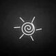 Sonne mit Spiralzentrum LED-Neonschild Wohnzimmer Kinderzimmer