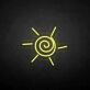 Sonne mit Spiralzentrum LED-Neonschild Wohnzimmer Kinderzimmer